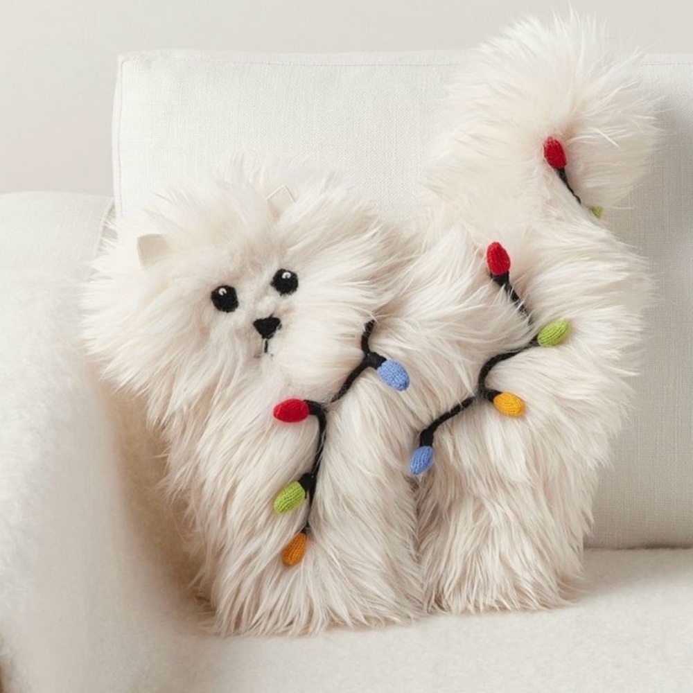 Pottery Barn National Lampoon's Christmas Vacation Cat Plush Stuffed Pillow 2024